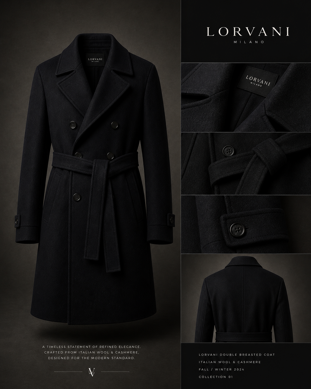 Lorvani Double Breasted Coat image 0