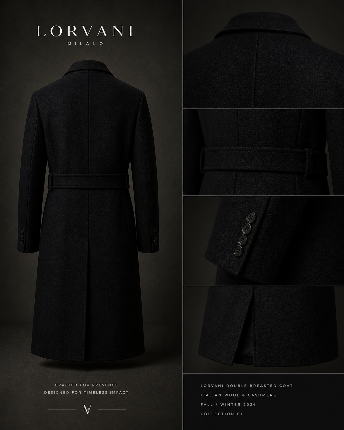 Lorvani Double Breasted Coat image 1