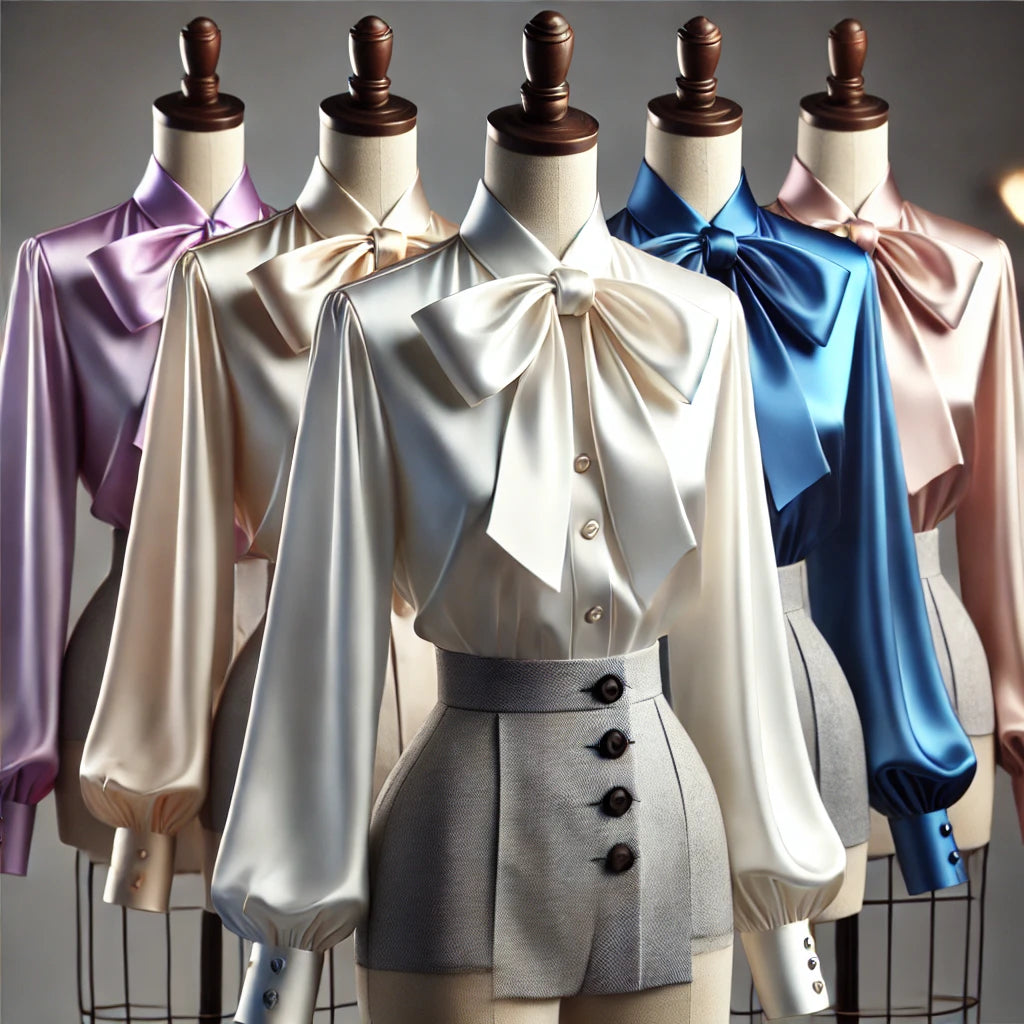 Silk Pussy-Bow Blouse image 1