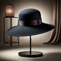 Midnight Navy Wide-Brim Felt image 0