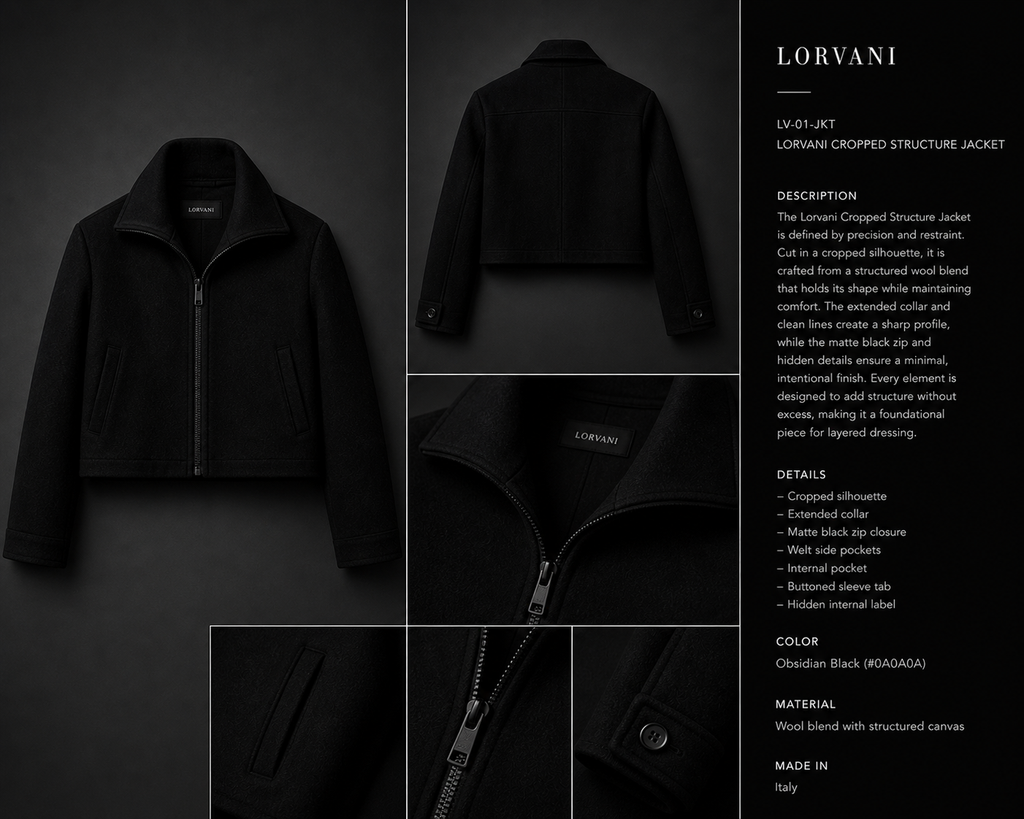 Lorvani Cropped Structured Jacket image 0