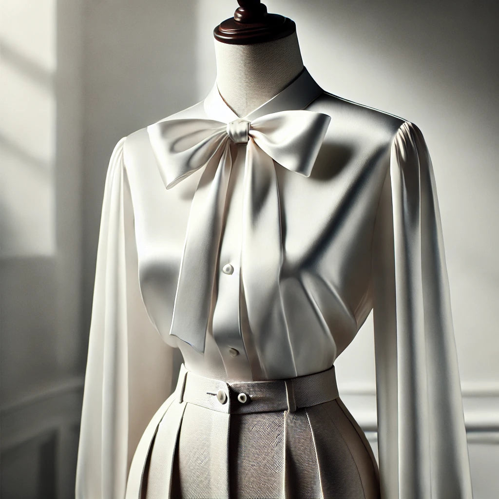 Silk Pussy-Bow Blouse image 0
