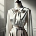 Silk Pussy-Bow Blouse image 0