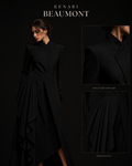 Strukturiertes drapiertes Mantelkleid