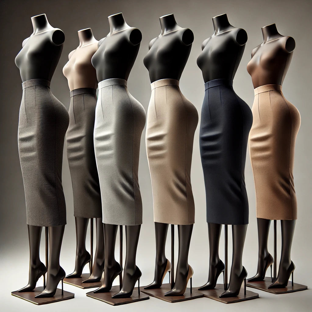 High-Waisted Charcoal Grey Pencil Skirt image 1