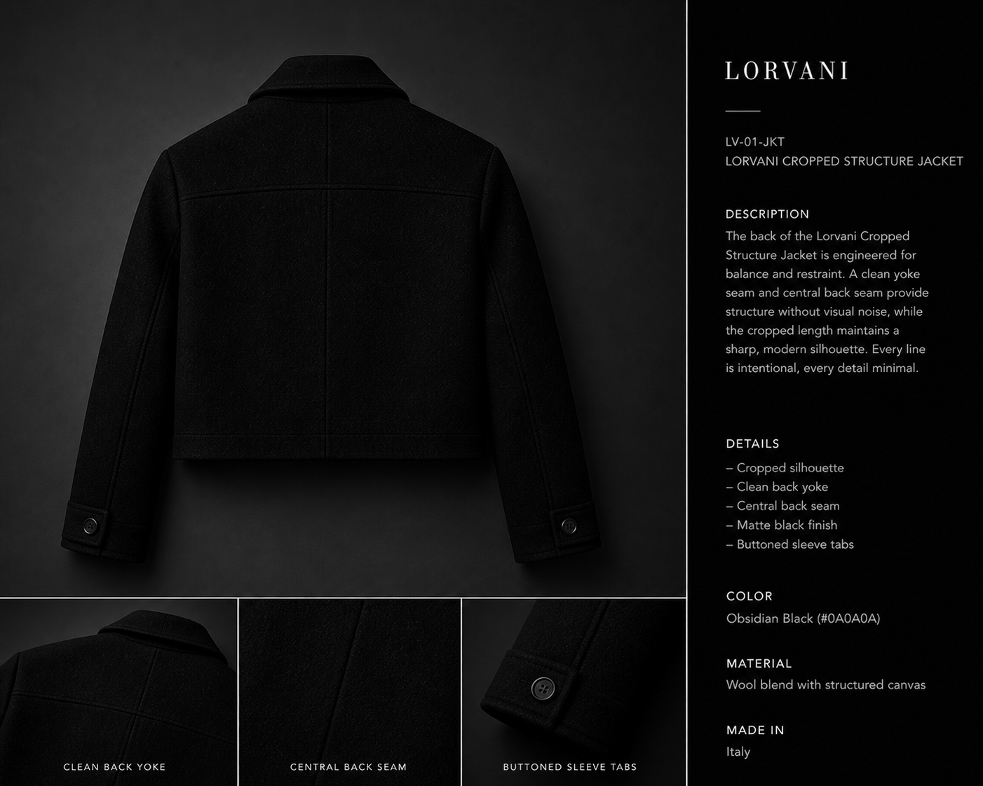 Lorvani Cropped Structured Jacket image 1