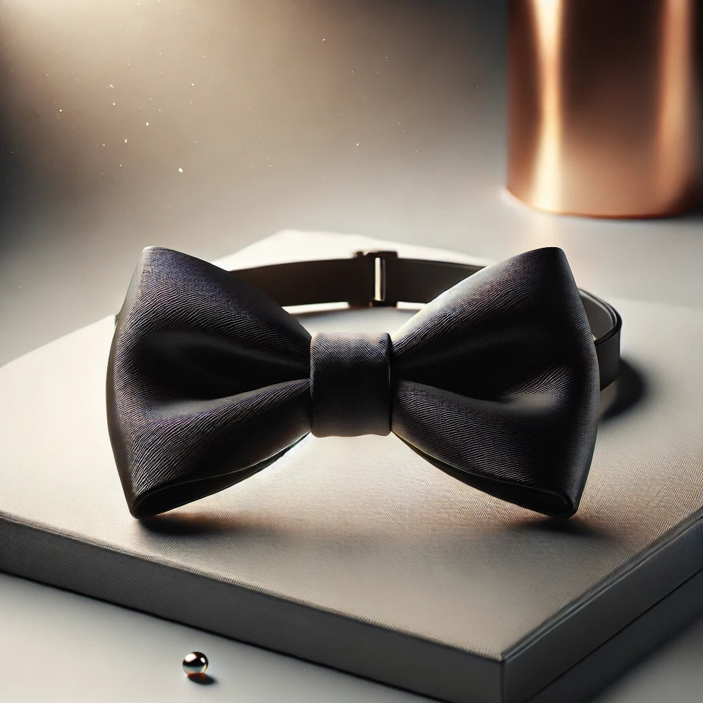 Black Silk Bow Tie image 0