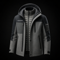 Azure Expedition Hooded Jacket – Water-Resistant, Insulated